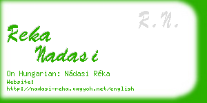 reka nadasi business card